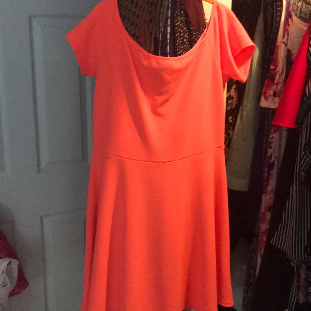 Hot orange dress